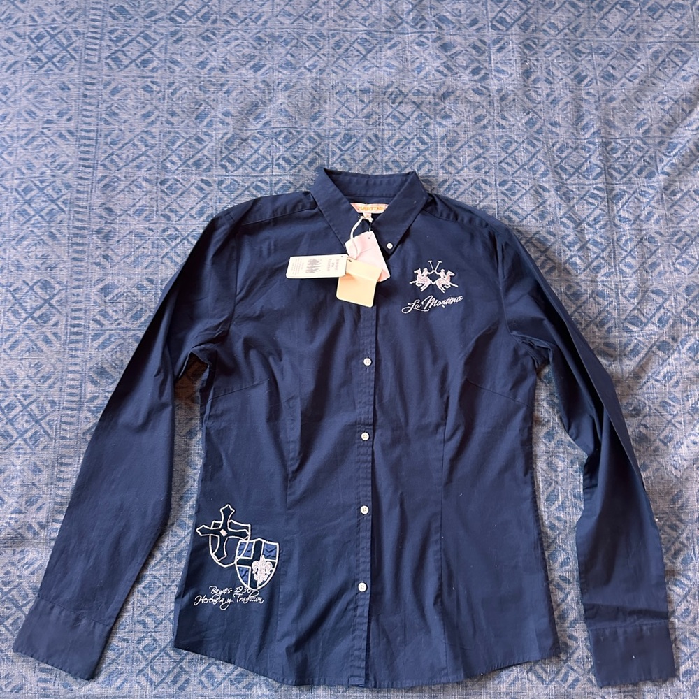 Navy Blue Button Down Shirt